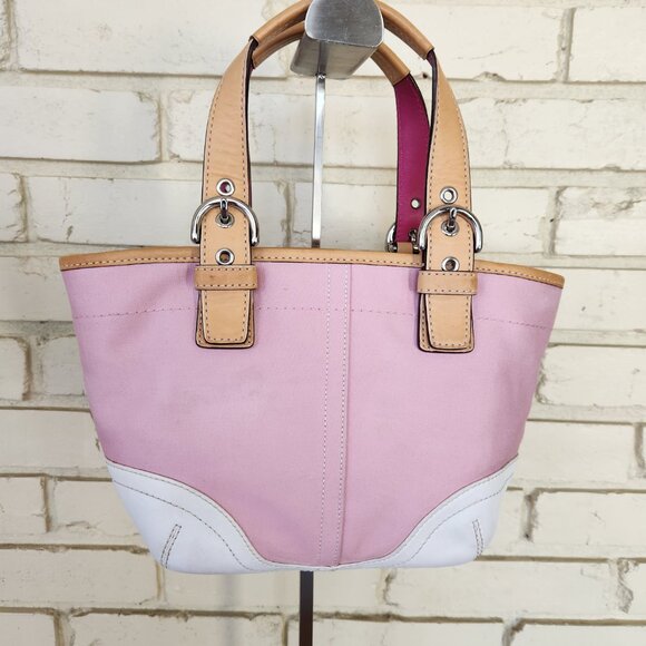 Euc Vintage Coach Hampton Y2K Daisy Pink Handbag Satche Pursel - Picture 3 of 14